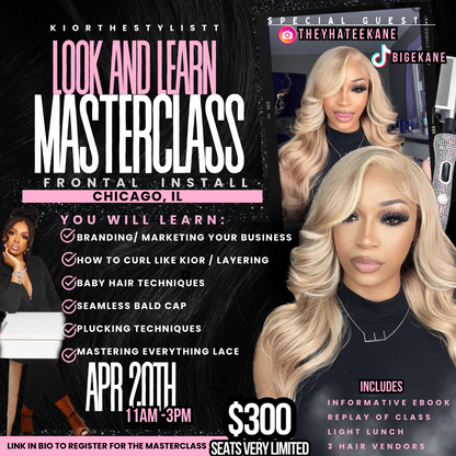 Master Look & Learn Frontal Class Tickets x Ekane